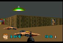 une photo d'Ã©cran de Wolfenstein 3D sur Atari Jaguar